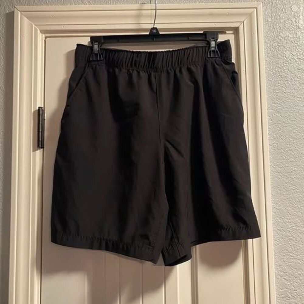 Speedo Men's Black Athletic Swim‎ Shorts Size Small Drawstring Unlined